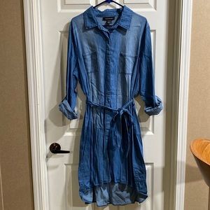 20w nwt Ashley Stewart chambray button down dress